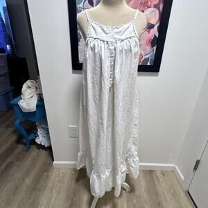 Alexander del Rossa Victorian Style Cottage Core Nightgown S